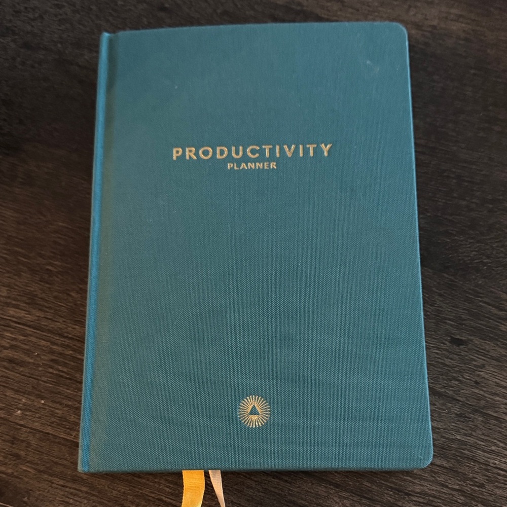 Productivity Planner Teal Hardcover Notebook
